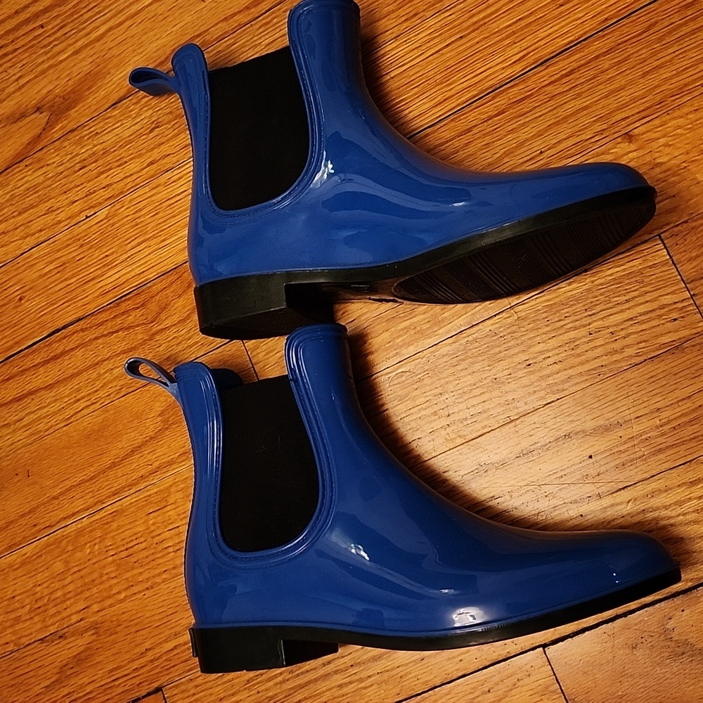 Booties, Royal Blue Rain Booties Sz 9. Like New - Picture 4 of 7